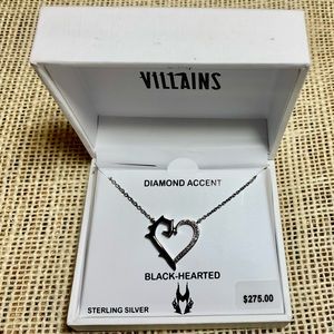 Wicked fans! 
Disney Villains Black Heart Necklace, Sterling and Diamond Accents